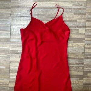 Silk red dress Zara